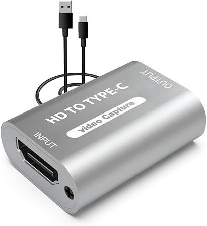 Amazon Com Greathtek Hdmi Video Capture Card With Usb2 0 1080p Hdmi To Type C 4k Capture Card Live Streaming Recording With Camcorder Action Cam For High Definition Acquisition Computers Accessories
