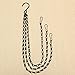 YINUOWEI 23.6 Inch Hanging Flower Basket Galvanized Replacement Chain Flowerpot Iron Sling Chain 3 Point Garden Plant Hanger for Indoor/Outdoor, Set of 4 (Black(23.6In))