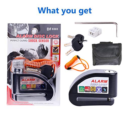 image for WongPing Alarm Disc Lock Anti-Theft Motorcycle Disc Brake Lock Waterpr