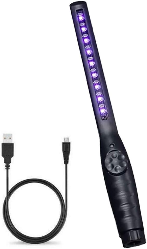 LED UV Light Sanitizer,EAGWELL USB Charging UV Disinfection Stick, Small Portable Household Handheld Mini Travel Wand Disinfection Lamp for Hotel,Wardrobe, Toilet,Car
