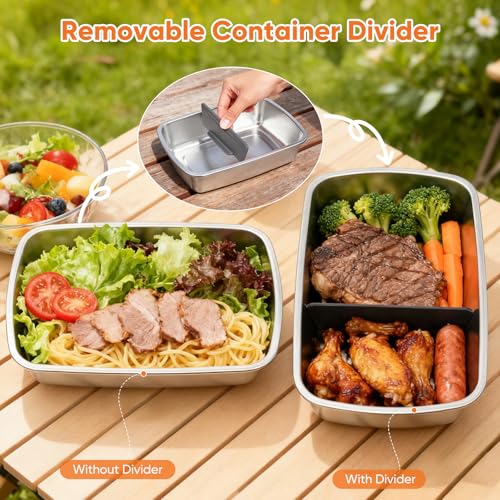Niktulo Cordless Electric Lunch Box, 24000mAh Self-Heating Food Warmer with 1.2L Airtight Container, Rechargeable Portable Lunch Box