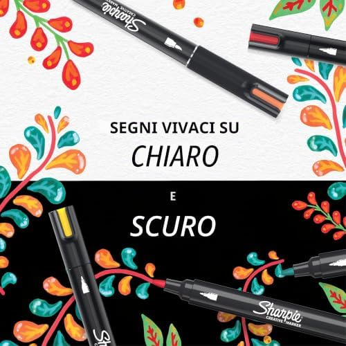 Creative Marker Pennarelli Acrilici per Hobby Creativi | Pennarelli a base d'acqua con punta a pennello | Ideali per Fai da TeDecorazioni e Scuola | Verde Smeraldo | 6 Pezzi