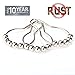 nikkouware Shower Curtain Hooks Stainless Steel Set of 12 - Polished Chrome Rings - Suitable for Shower Curtain Liner - Sturdy Easy Slide on Long Tension or Curved ​​​​​​​Bathroom Shower Rod