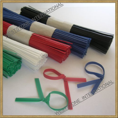 200pcs Plastic twist ties, 5"x 5/32", Red, Re-Usable, Moisture resistant