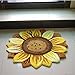 USTIDE Sunflower Floral Shaped Doormat Handmade Rug Anti-Slip Mat Colorful Floor Rug Personalized Custom Carpets Outdoor Mat Small