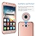 Tekcoo For Galaxy J7 Case, [T360 HY] Ultra Thin Full Body Coverage Protection Scratch Proof Hard Slim Hybrid Cover Shell With Tempered Glass Screen Protector For Samsung Galaxy J7 SM-J7008 [Rose Gold]