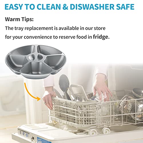 ORSDA Automatic Cat Feeder Wet Food/Dry Food, 5 Meal Timed Pet Feeder