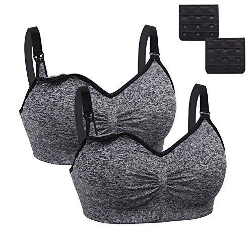 Feelingirl 2pack 2pack womens seamless nursing bra bral…