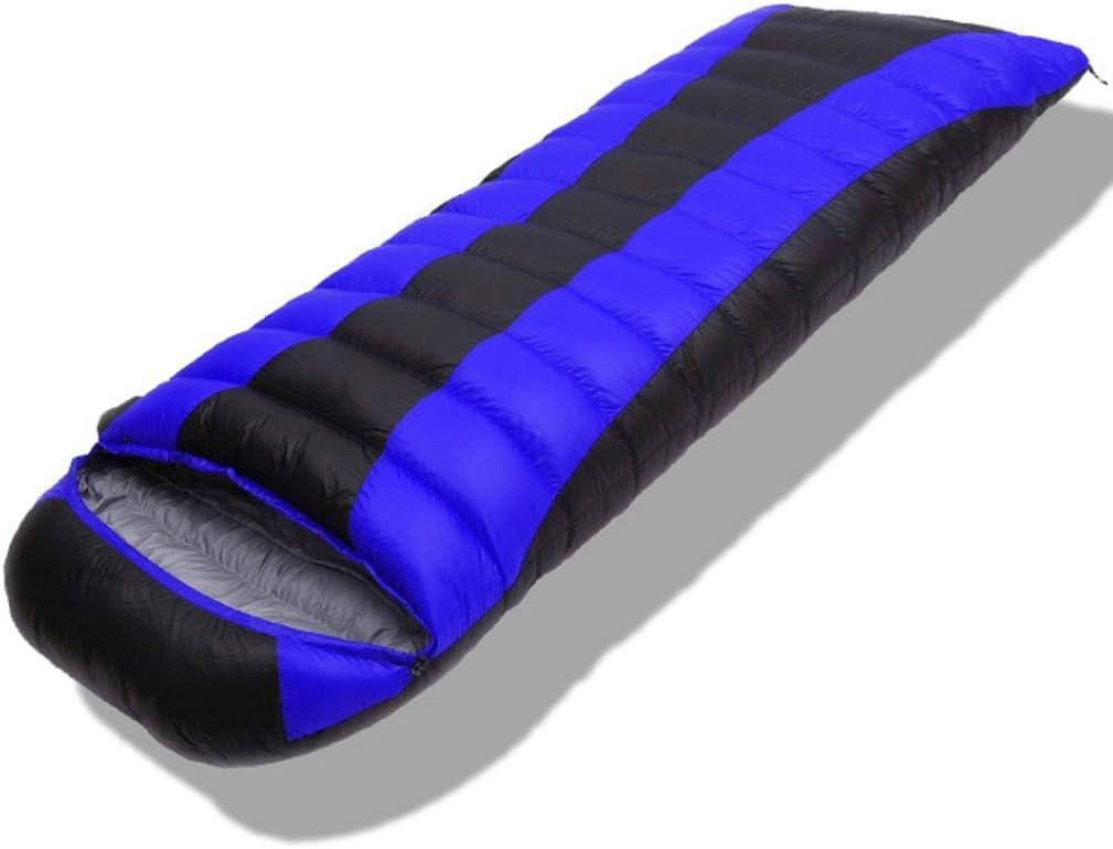Duck Down Envelope Sleeping Bag Ultra Light Portable Sports Walking Sleeping Outdoor 4 Season Camping Thick Warm With Cap Unisex Adult Waterproof Bag 3 Color