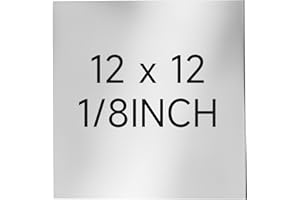 YLJNGUS 304 Stainless Steel Sheet - 12" X 12" X 1/8" Thin Stainless Steel Plate 1/8 Inch Thickness with Protective Film Metal Sheets Shim Stock Sheets for Kitchen DIY Crafting etc. (305 x 305 x 3 mm)