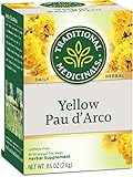 Traditional Medicinals Yellow Pau D'Arco Tea, 16 Tea Bags (Pack of 6)