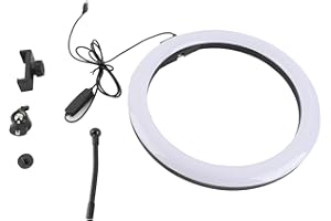 Culnflun Ring Light, 12" 12W USB Circle Light 160 Lamp Chip Adjustable Color Temperature 3200K 5600K Fill Light for Makeup Li