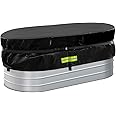 8Ft Stock Tank Pool Cover, Cold Plunge Water Trough Insulated Cover for Horse Trough Cold Plunge Ice Bath Tub Covers 2 x 3 x 8 Foot Polar Protector Stock Tank Pool Liner Hot Tub Kit Water Proof Oval