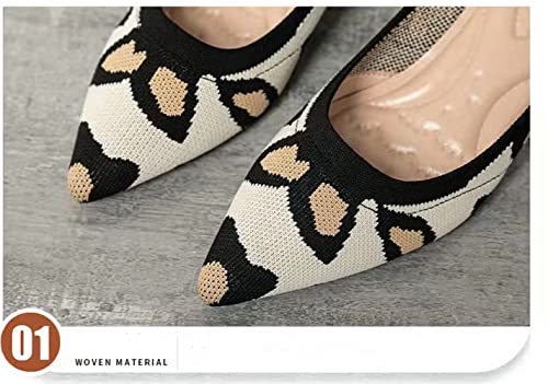 XINMEIDA Women\'s Knitted Pointed high Heels Fashion Leisure Lefu Shoes