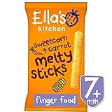 Ella's Kitchen Sweetcorn & Carrot Melty Sticks 17g