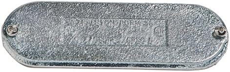 O-Z/Gedney BC-100G Flat Top Design Cover for Spec 5 Conduit Outlet Bodies, 1" Body Size, Iron