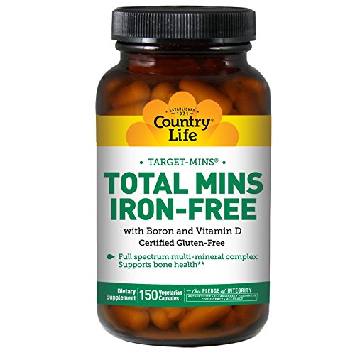 Country Life, Total Mins Iron-Free, 150 Veggie Caps - 2pc Country Life, Total Mins Iron-Free, 150 Veggie Caps - 2pc