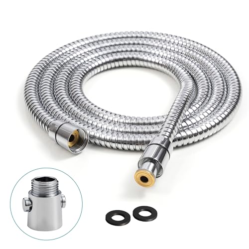 GwernKB Shower Hose Replacement,79 Inches Extra Long Stainless Steel Handheld Shower Head Hose Attachment with G1/2 Universal Brass Insert & Nut,Durable Flexible & Anti-twist for Bidet Sprayer,Chrome