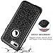 Vofolen Compatible iPhone 8 Plus Case iPhone 7 Plus Case Glitter Bling Shiny Heavy Duty Protection Full-Body Protective Hard Shell Rubber Cover Armor with Front Bumper for iPhone 8 Plus 7 Plus - Black
