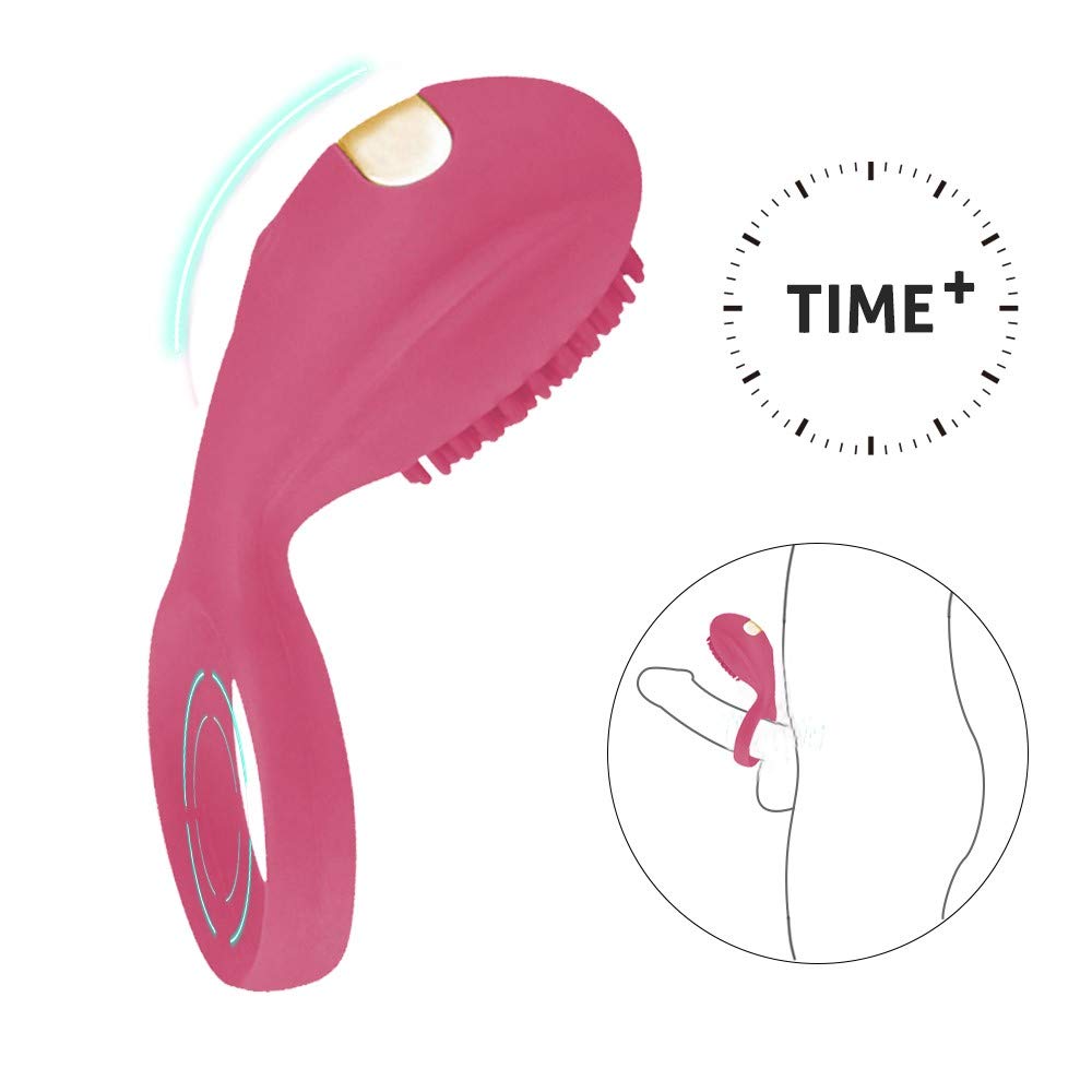 Penis Ring Vibratoren mit Clitoris Massager für Paar Sex-Spiel, Treediride Schwanz Ring Vibrator aufladbares b
