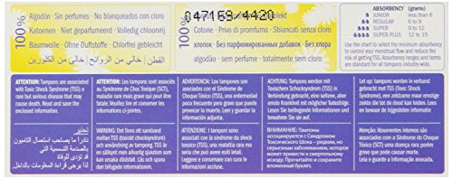 Natracare Organic 100% Cotton Tampons, Regular 20 ea (Pack of 8)