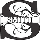 AJD DesignsMonogram Letter S Split Personalized 16 Gauge Metal Approximately 20 inches Tall