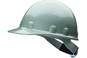 Fibre-Metal by Honeywell SuperEight Thermoplastic Cap-Style Hard Hat with 8-Point Ratchet Suspension - E2RWGY, Gray, Medium