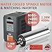 Mophorn Spindle Motor CNC Spindle Motor 2.2KW and VFD Drive 2.2KW 3HP Variable Frequency Drive inverter (2.2KW VFD + 2.2KW Water Cooled Spindle Motor)