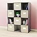 ClosetMate Foldable Cube Storage Bins - 6 Pack - Organizer- With Label Holder for Better Organization - Fabric Cubes Are Collapsible Great Organizer for Shelf, Closet or Storage