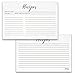 48 Elegant Black and White Recipe Cards from Dashleigh, 4x6 inches, Water-Resistant, Long-Lasting and in the Dashleigh Prestige Gift Collection