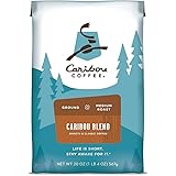 Caribou Coffee, Caribou Blend - Medium Roast Ground Coffee - 20 Ounce Bag, Rainforest Alliance Certified