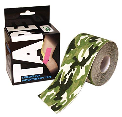 NT Kinesiology Elastic Tape | 5m x 5cm Roll of Elastic Muscle Support Tape for Exercise, Sports & Injury Recovery (Camouflage Green)