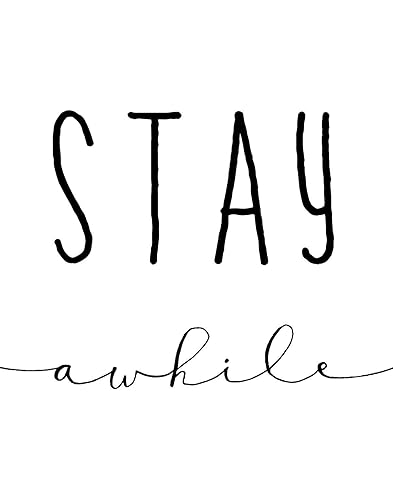 Amazon Com Stay Awhile Printable Wall Art Decor Print