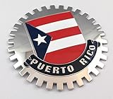Puerto Rico Grille Badge for car truck grill mount Puerto Rican flag