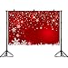 7x5ft Red Winter Photography Backdrops Customized Snowflake Photo Studio Background Props Christmas