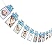 Whaline 1st Birthday Baby Photo Banner for Newborn to 12 Months, Monthly Milestone Photograph Bunting Garland, First Birthday Celebration Decoration (Blue)