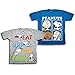 Peanuts Toddler Boys Snoopy Shirt - 2 Pack of Classic Tees - Snoopy, Linus, Woodstock, and Charlie Brown (Grey/Royal, 5T)