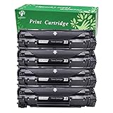 GREENSKY Remanufactured Toner Cartridge Replacement for HP CF283A ( Black , 4-Pack )