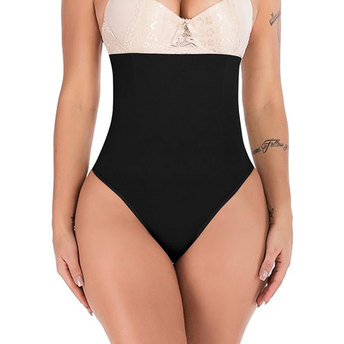 Omgshop Womens Basic High Waist Shapewear Trainer Tummy Control Thong Panty Underwear