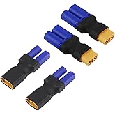 LINSYRC 2Pairs XT60 to EC5 Adapter RC Male Female Connector Plug for RC Lipo Battery