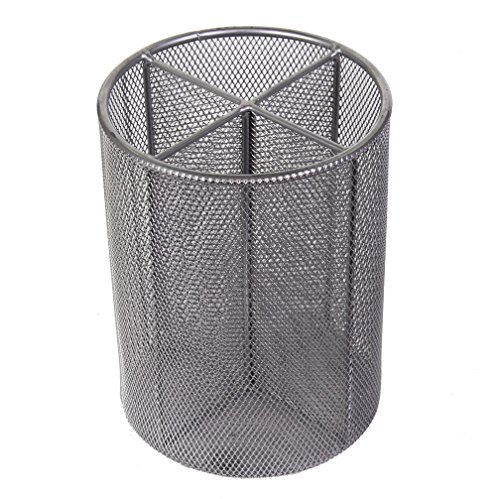 YBM Home Silver Mesh Quartet Cup Utensil Organizer Caddy 2373 (1)