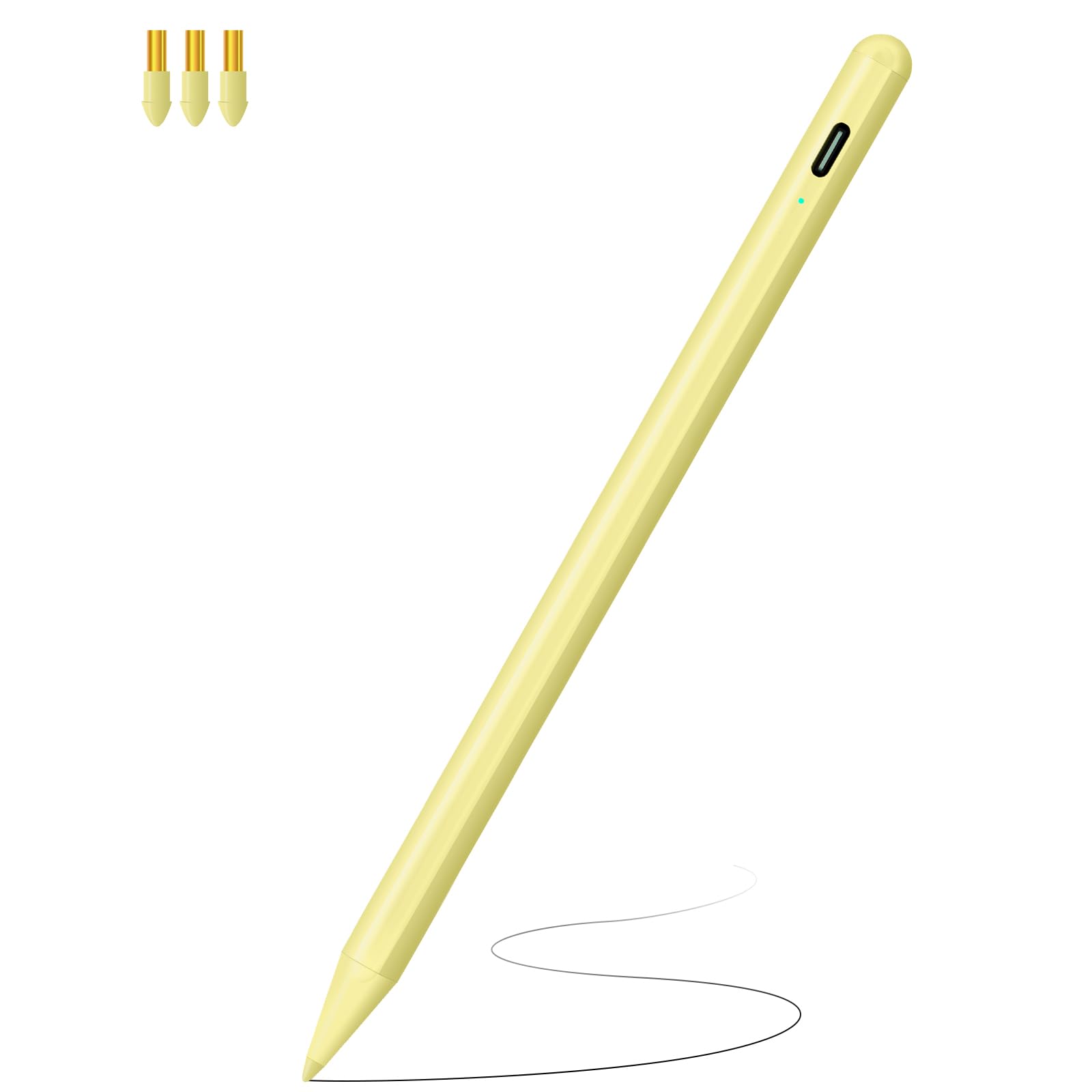 Stylus Pen for iPad (2018-2025) with Fast Charging & Palm Rejection, Pencil for Apple iPad 11th A16/10/9/8/7/6th, Pro 11“13”M4/12.9 inch, Air 11/13 inch M3 2025&M2 2024/5/4/3rd, Mini A17 Pro/6/5th
