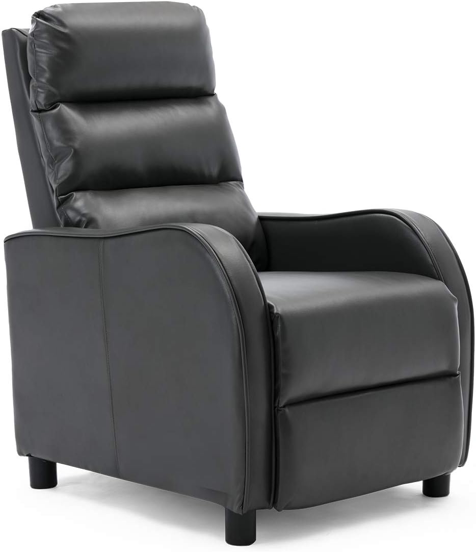 More4Homes SELBY BONDED LEATHER PUSHBACK RECLINER ARMCHAIR SOFA GAMING