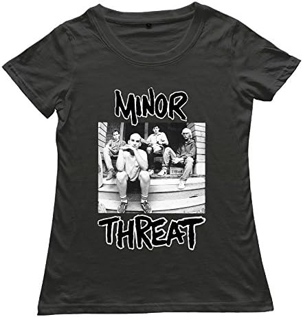 Woman's Minor Threat Band Sitting On Stairs T Shirt Cotton