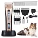 Rision Pet Clippers, Low Noise Rechargeable Cordless Dog Trimmers Professional Animal Grooming Shavers for Thick Hair Dogs, Cats, Rabbits and Horses