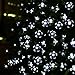 LE Christmas 50 LED Solar Flower Fairy String Lights, 23ft, Waterproof, Portable, Light Sensor, Outdoor Indoor Wedding Party Patio Holiday Celebration Festival Thanksgiving Decoration (Daylight White)