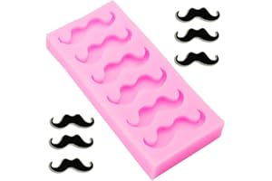 MoldFun Funny Mustache Beard Silicone Mold for Fondant Chocolate Candy Gum Paste Cake Decorating Jello Sugar Ice Cube