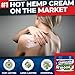 Hemp Cream for Pain Relief - MAX Strength Hemp Oil - Made in USA - Natural Treatment for Joint, Muscle, Sciatica & Back Pain Relief - Hot Cream with Arnica, Menthol & Eucalyptus