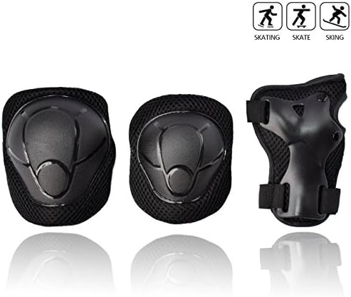 GOBEST Kids Knee Pads Elbow Pads Wrist Guards Protective Gear 6 in 1 Set for Rollerblading Cycling Skateboard Inline Roller Skatings Scooter Biking