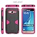 MINITURTLE Compatible with Samsung Galaxy J3 Case, Express Prime Case, Amp Prime Holster Case [MAX Defense] Pink and Black Hybrid Case w/Slim Built in Stand and Clip Pink Hunters Camo